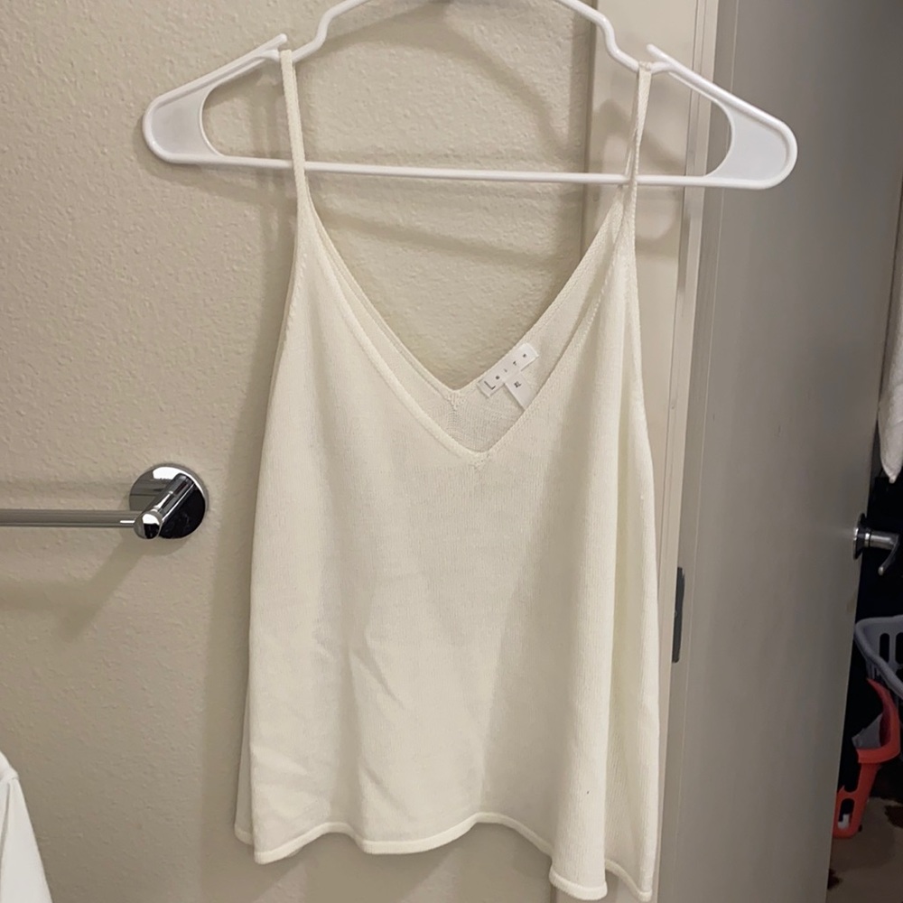 Leith tank top in white, XL